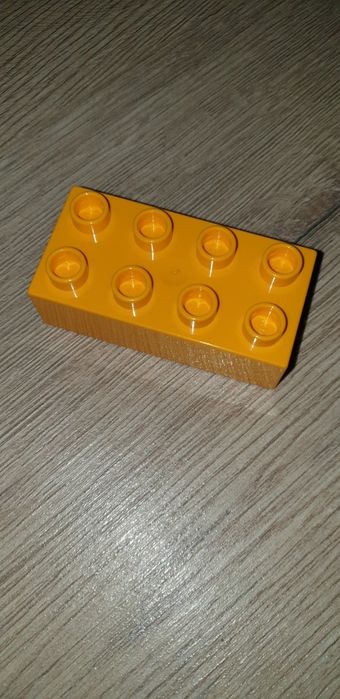 Klocki lego duplo 2x4 pomarańczowy 1szt