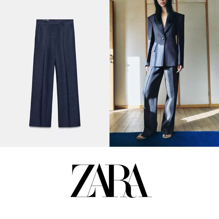 Штани із 100 % льону ZARA розмір М