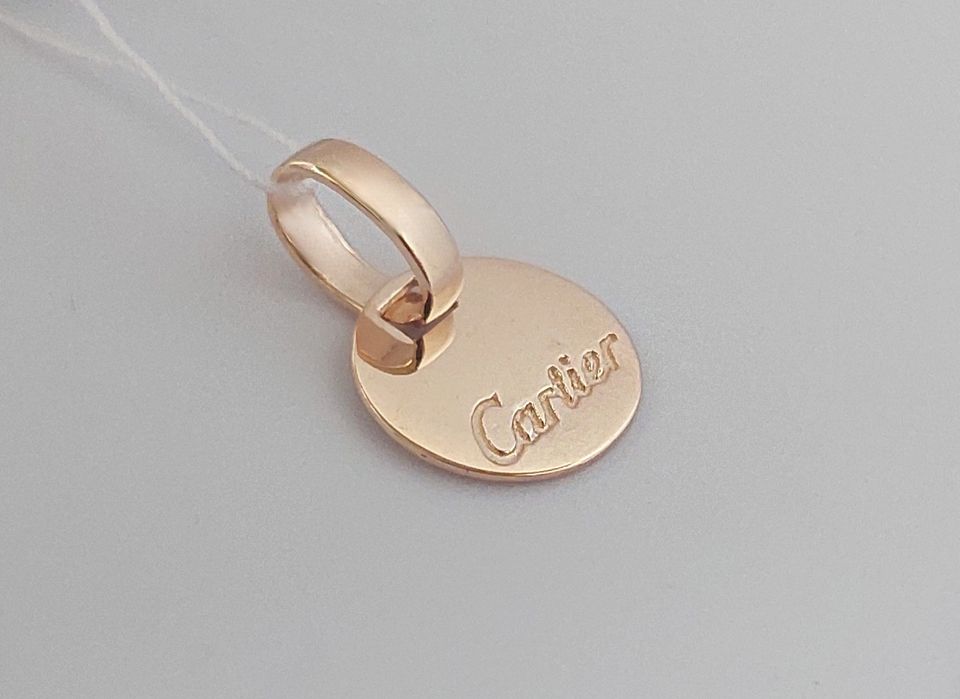 Золота підвіска "Монета - картьє " в стилі відомого бренду 585 проба н