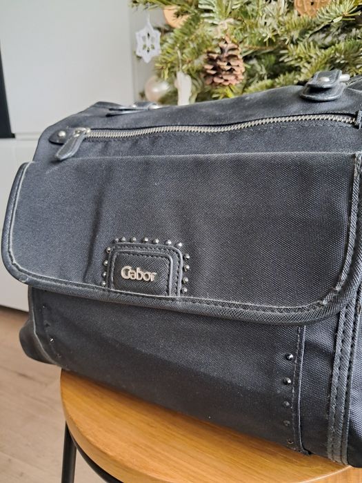 Czarna torebka materiałowa, Gabor