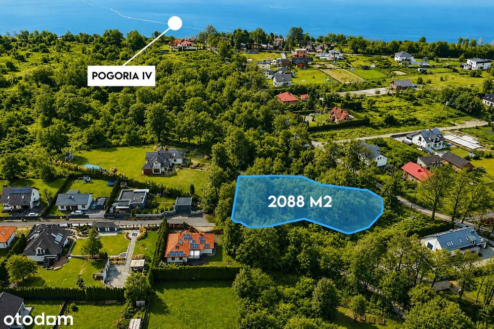Działka budowlana 2088 m² | Marianki | Pogoria IV | Droga asfaltowa