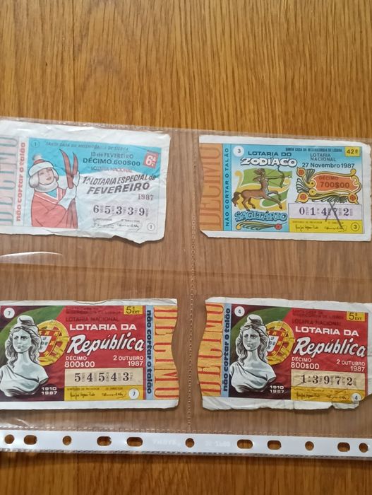 Lote de lotarias/ cautelas vintage