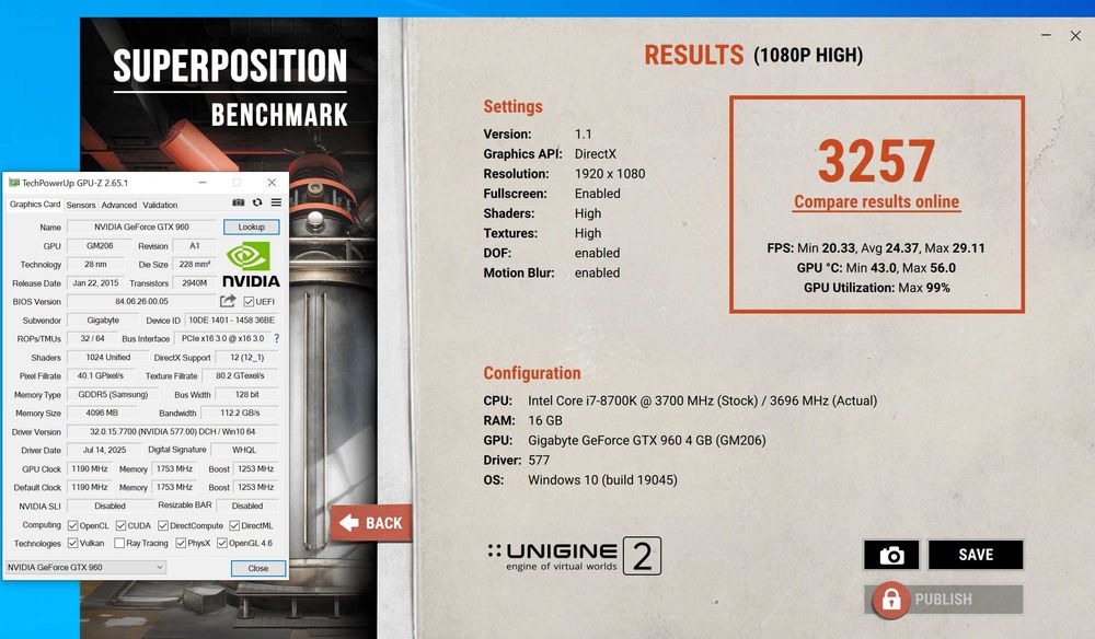 ігрова відеокарта GTX960 4GB Gigabyte (6pin дод. живлення).