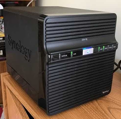 NAS Synology DS420j + 4x Toshiba N300 8TB — 32TB de armazenamento