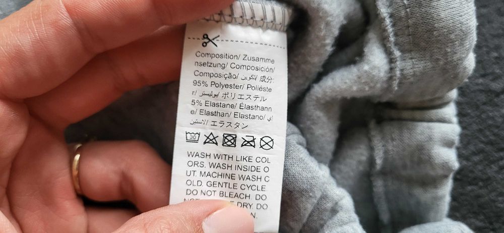 Bluza z długim rękawem oversize krótka jasnoszara