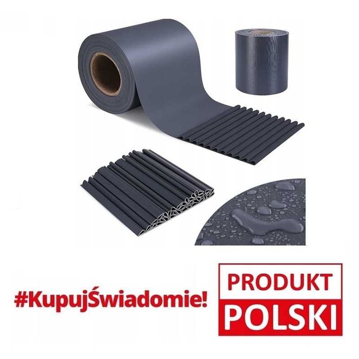 TAŚMA OGRODZENIOWA na płot 19cm x 50 m + klipsy