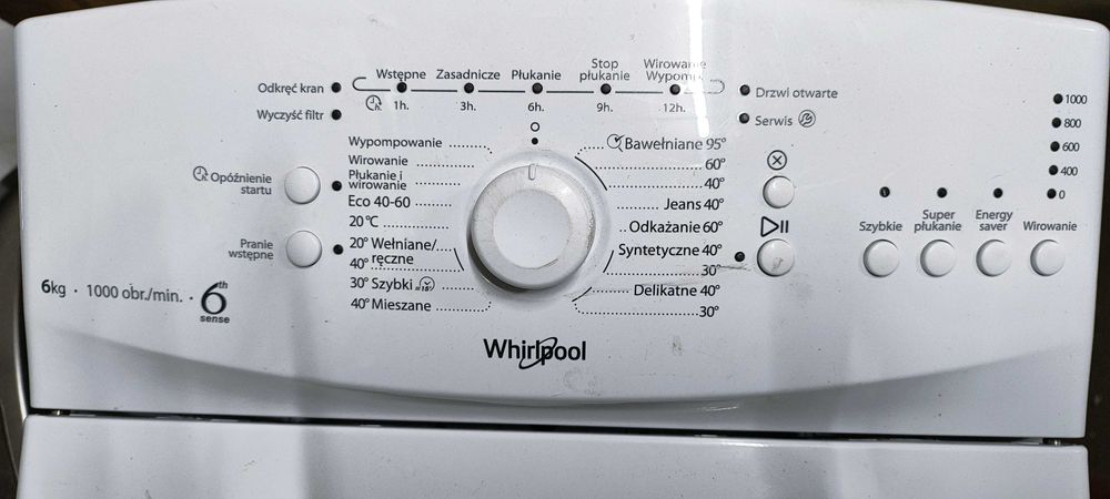 Pralka Whirlpool , ładowana od góry