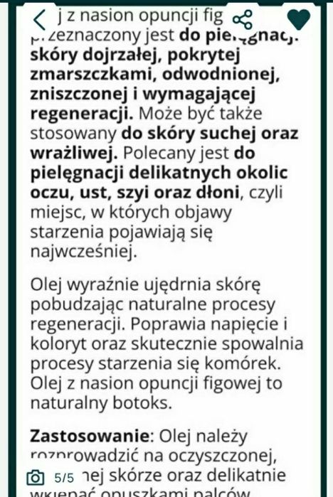 Olej z opuncji figowej oryginalny