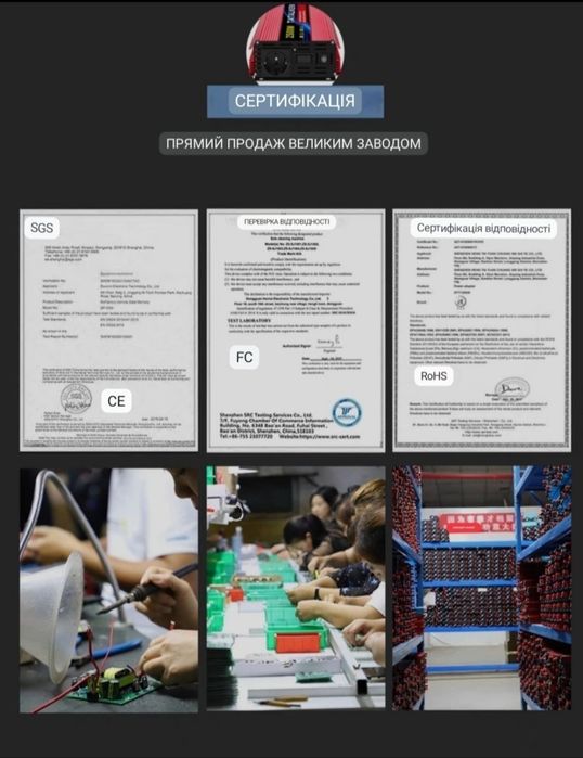 Ціна реальна. В наявності. Інвертор Tataliken 4500W  12В 2200В чиста с