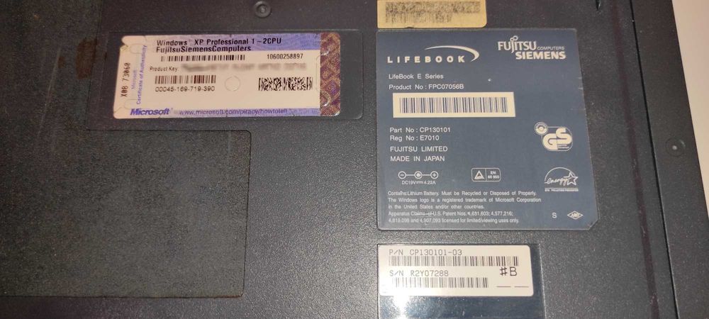 laptop Fujitsu-Siemens LifeBook E-series
