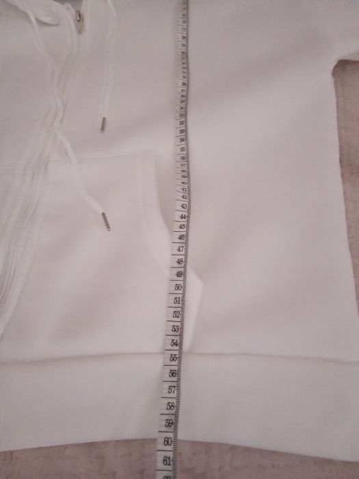 Biała bluza z kapturem XL