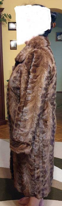 Futro z norek brązowe stan bardzo dobry rozm. L
