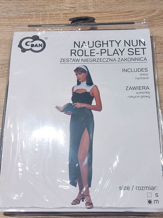 Strój zakonnicy przebranie Halloween bal karnawałowy Andrzejki