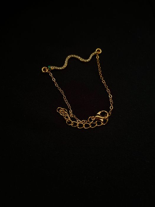 Pulseira Dourada e verde