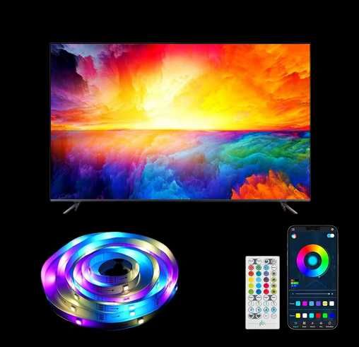 Taśma LED RGB + IC INTELIGENTNA pilot + app 2M