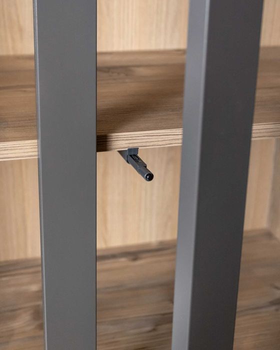 Witryna przeszklona wysoka do salonu 79,5 × 40 × 206,4 cm