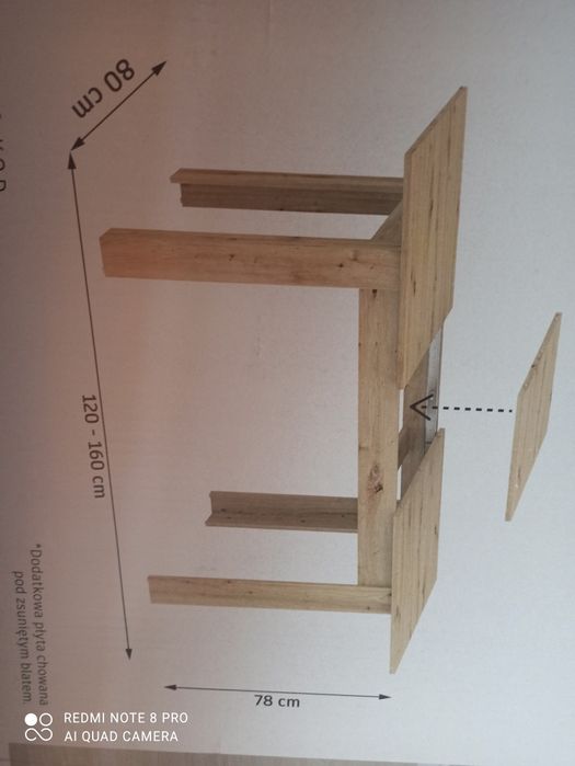Stół drewniany rozkładany