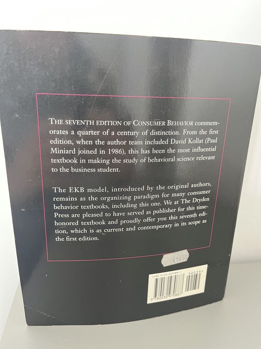 Consumer behavior, J. Engel, internetional edition