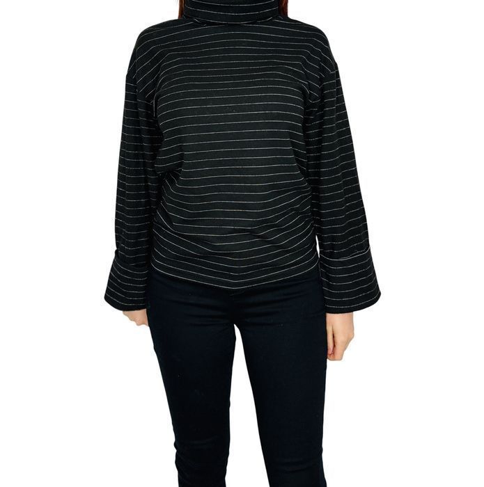 Czarny golf w delikatne prążki XXS/XS 32/34 Primark