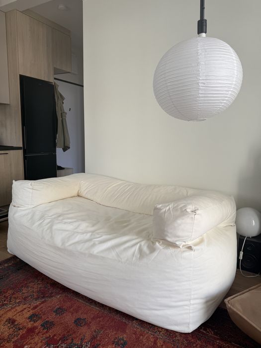 Sofa Biala Fluffy Sklum