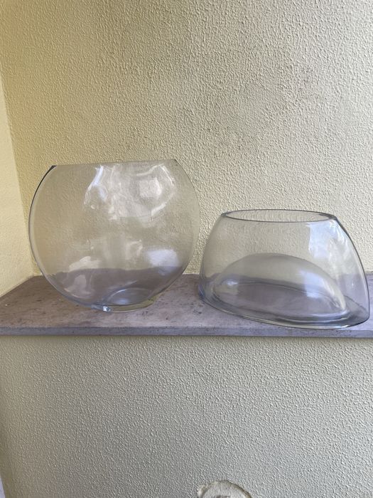 Conjunto de 2 vasos grandes em vidro