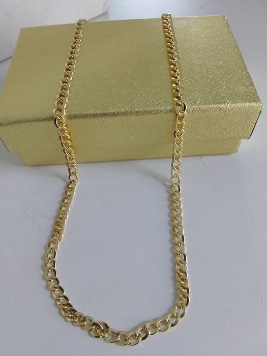 Złoty męski łańcuszek pancerka złoto 585 długość 50 cm    421