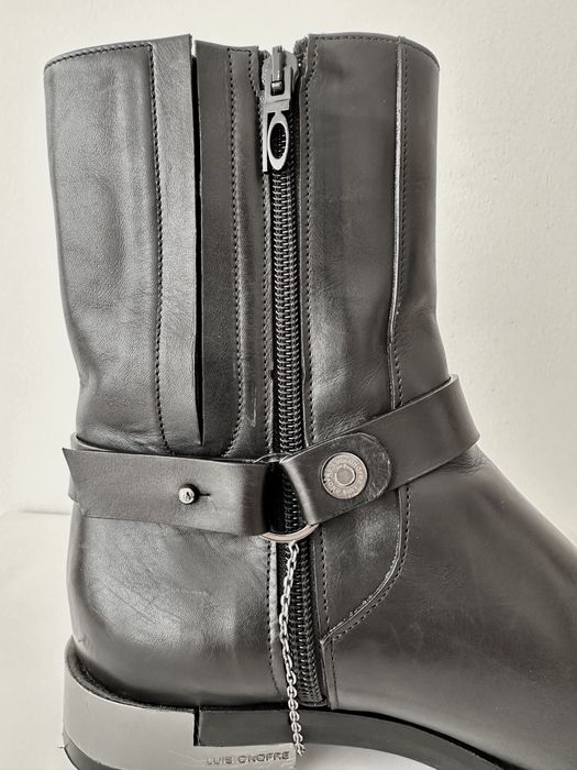 Botas rasas em pele pretas Luís Onofre