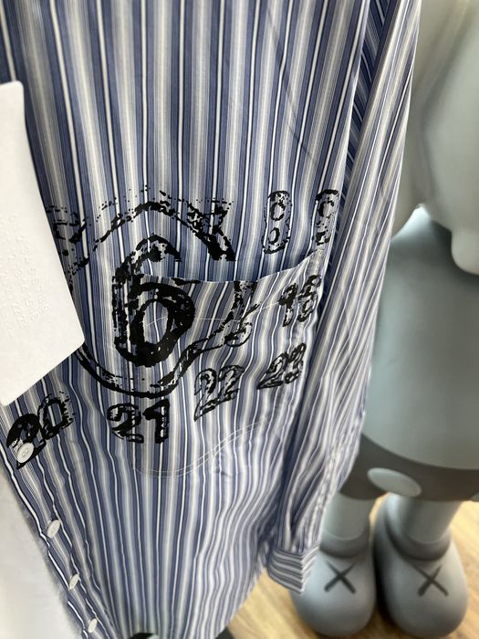 Сорочка MAISON MARGIELA MM6 Split White / Blue — zdjęcie 3