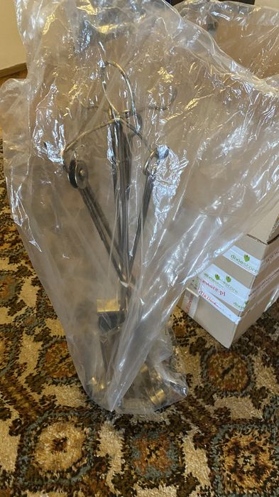 Zestaw kominkowy 5w1 wraz z koszem na drewno - nowy