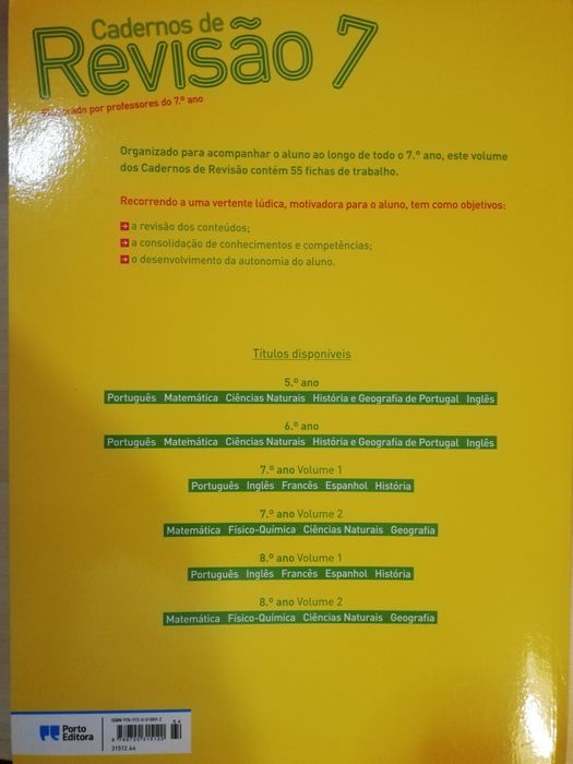 Revisão 7- Todas as disciplinas de 3°ciclo
