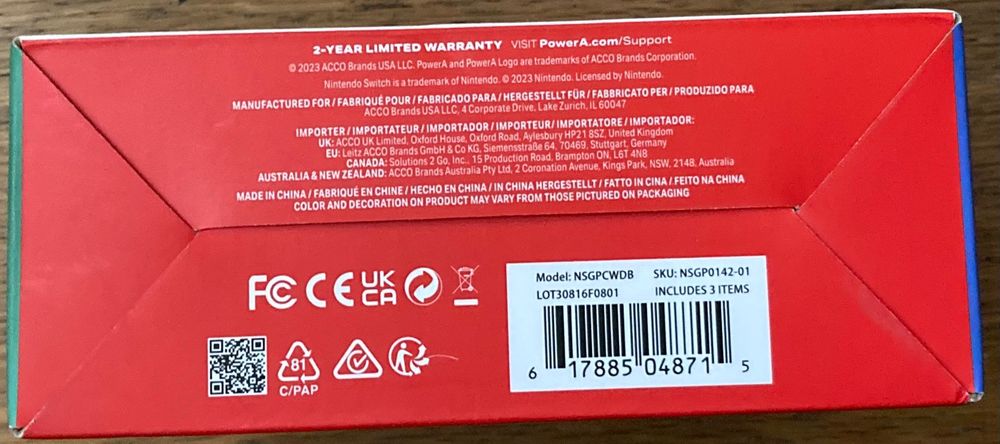 Comando Nintendo Switch PowerA com fios- novo, 3 anos de garantia