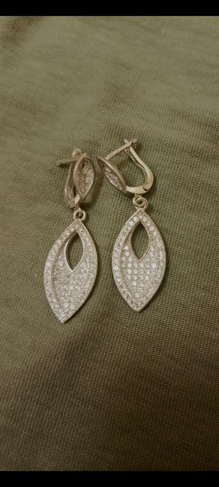 nowe srebrne damskie kolczyki i bransoletka Kruk prezent biżuteria