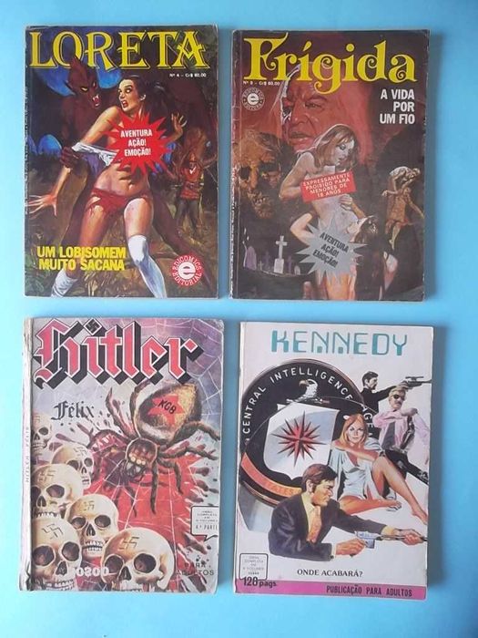 BD erótica para adultos, anos 70. Várias coleções, ver fotos.