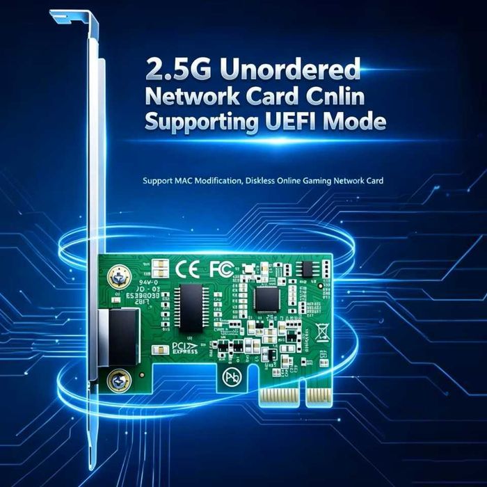 Karta sieciowa LAN Ethernet 2.5Gb PCIe RJ-45 Low Power Windows Linux
