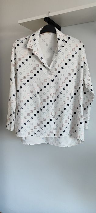 Elegancka bluzka damska koszulowa Malecka M 38 L 40 asymetryczna