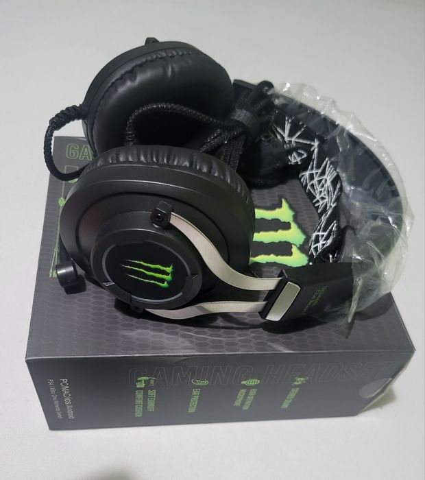 Słuchawki gameingowe Monster Energy NOWE, nigdy nie używane z mikrofon