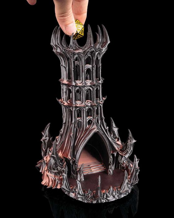 Obsidian Citadel Zmiennobarwna Mroczna Wieża do Kości Dice Tower DND