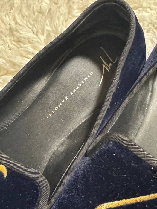 Мокасины из бархата zanotti оригинал