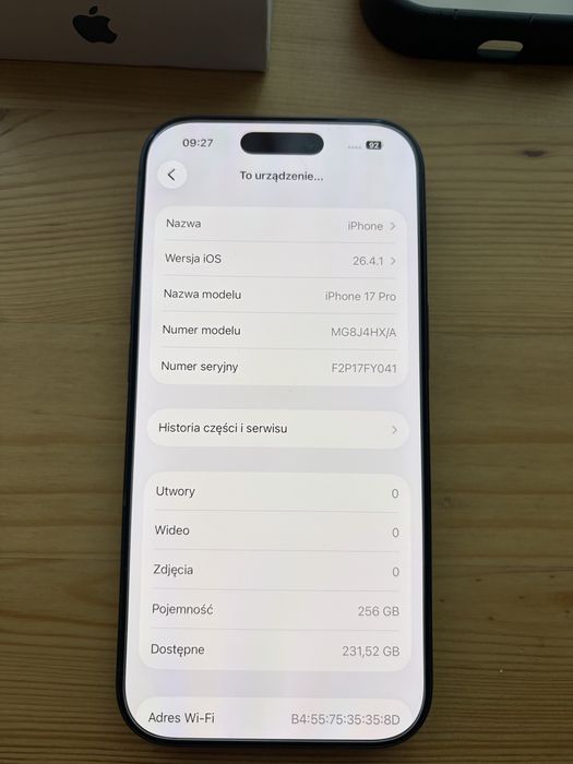 iPhone 17 Pro 256GB Bateria 98%