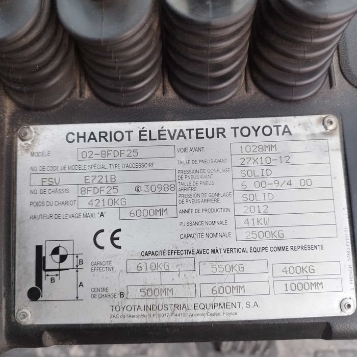 Empilhador Toyota serie 8 FD25