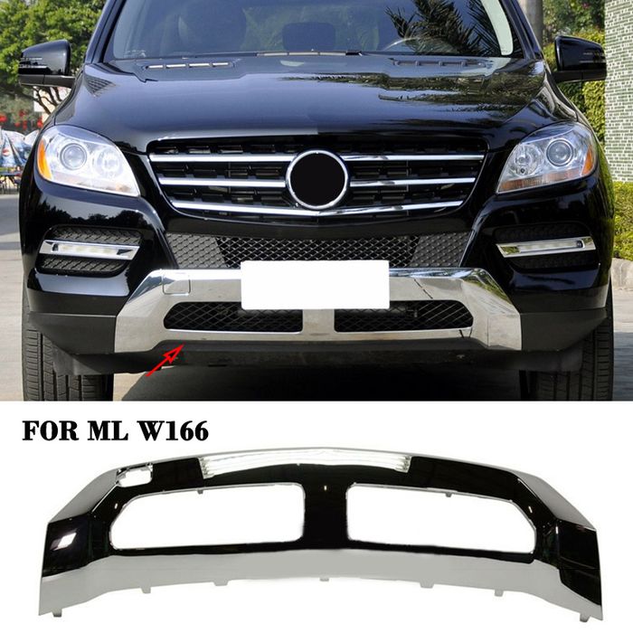 Накладка хромированная бампера передняя Mercedes Benz ML W166 хром