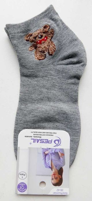Skarpetki Skarpety Damskie Bawełna Miś Misie 38-42