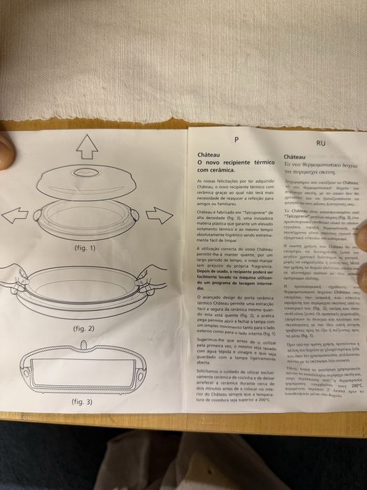 Loiça forno/Rechaud retangular design moderno