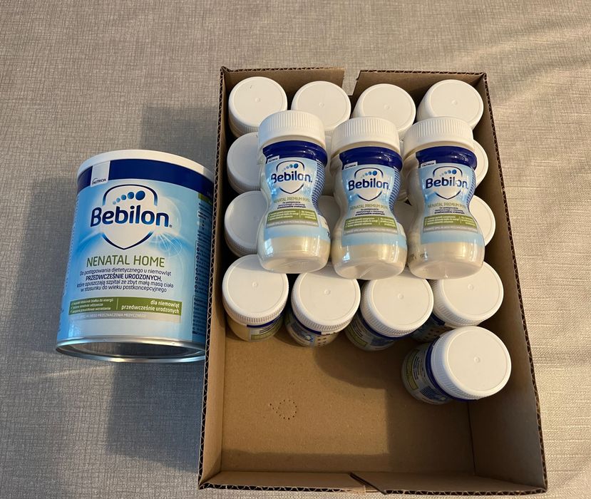 Mleko dla wcześniaka Bebilon nenatal Home (puszka), premium (butelki)
