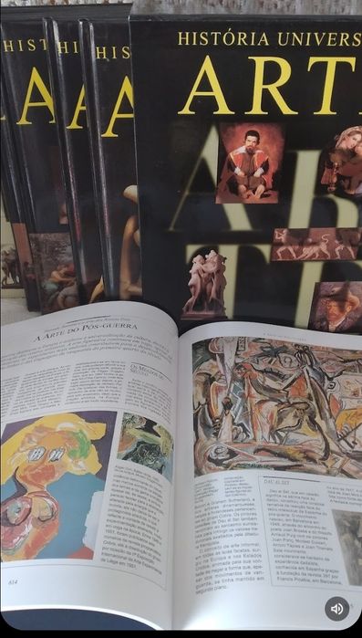 História Universal da Arte - 5 livros novos oferta de estojo com CD