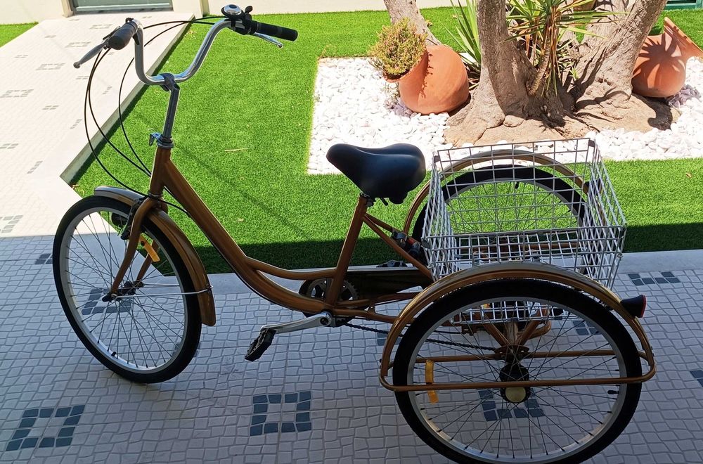 TRICICLO (Bicicleta 3 rodas) para Adultos - com Cesto Traseiro