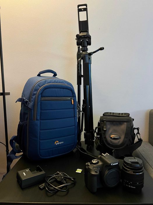 Kit Canon 2000D na Garantia + Acessórios.