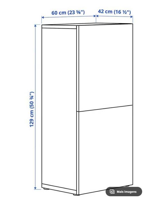 IKEA 2x BESTÅ Estante c/portas, preto-castanho, Lappviken