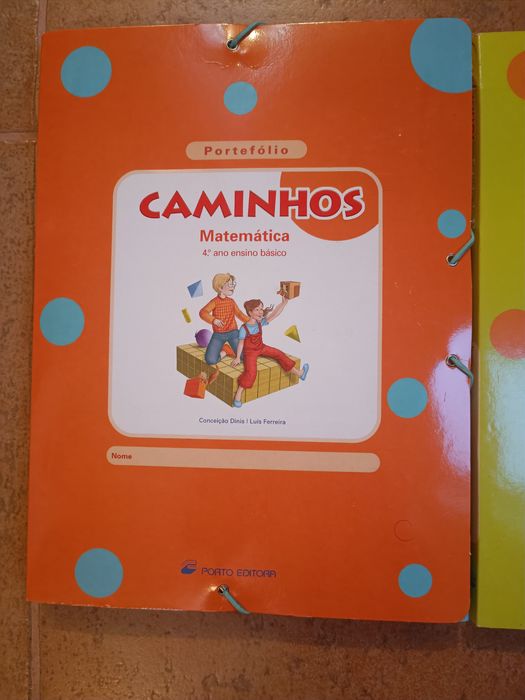 Lote 9 pastas Livros Ensino Básico - Língua Portuguesa Matemática ....