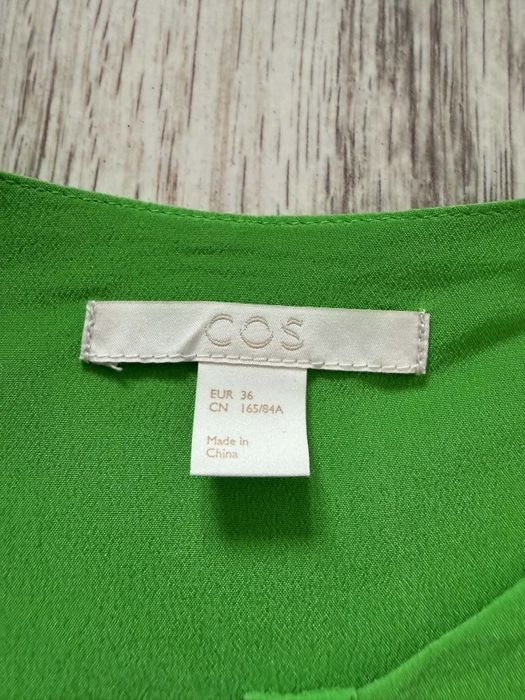 COS S jedwabna bluzka damska zielona elehancka women’s shirt